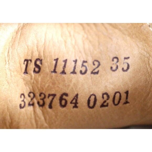 ORANGE BLACK TEXTILE LEATHER OUTSOLE LACE UP LOW HEEL ROUND TOE OXFORD SHOES 35 - Picture 8 of 8